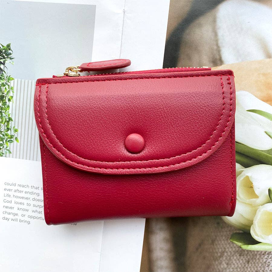 Solid Color Multi-Functional Wallet - Multiple Colors