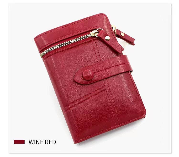 Simple Zip Card Cases Wallet - Multiple Colors