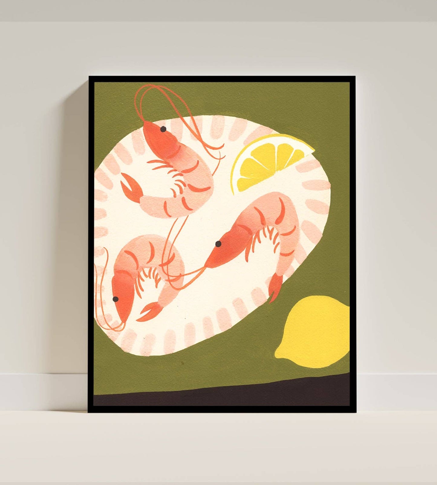 Shrimp and Lemons Print