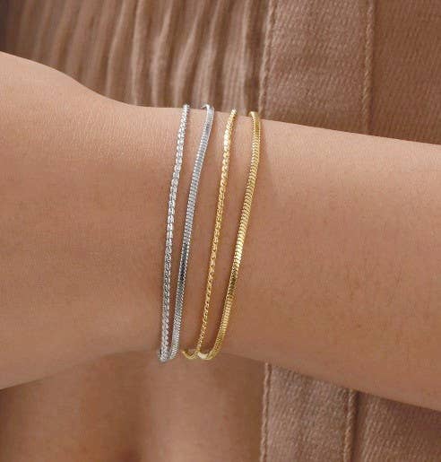 18K STAINLESS STEEL TARNISH FREE LAYERED BRACELET