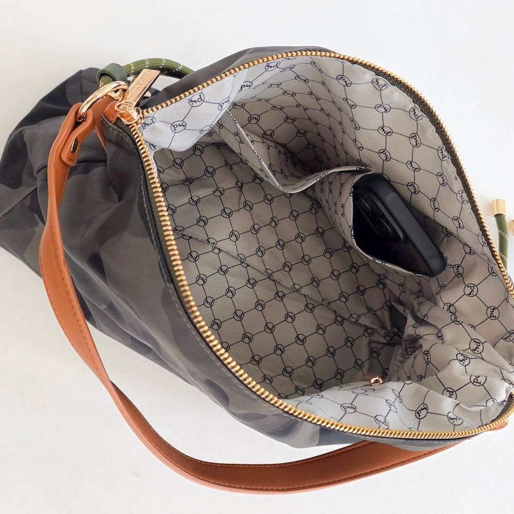 Nylon Slouchy Shoulder Bag