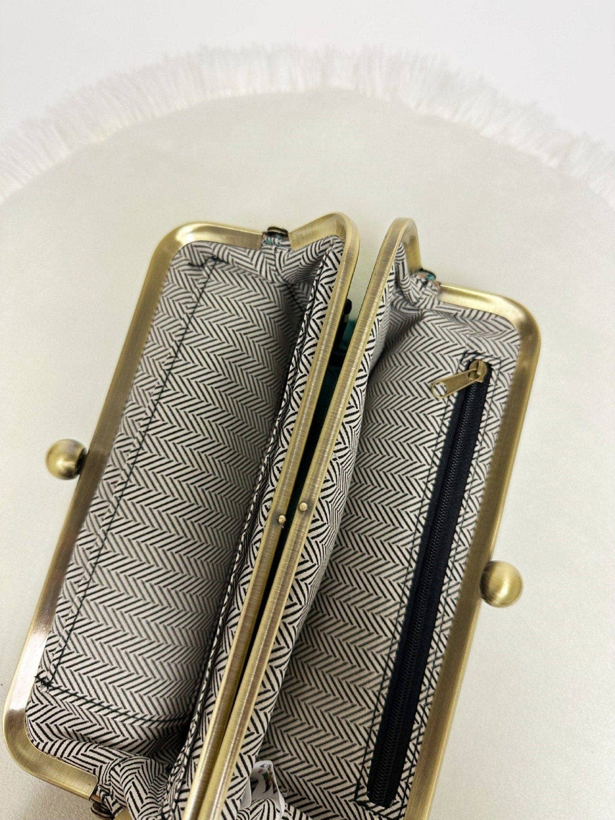 Tweed Kiss Lock Clutch