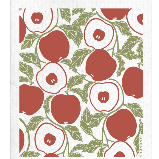 Swedish dishtowel with red apples