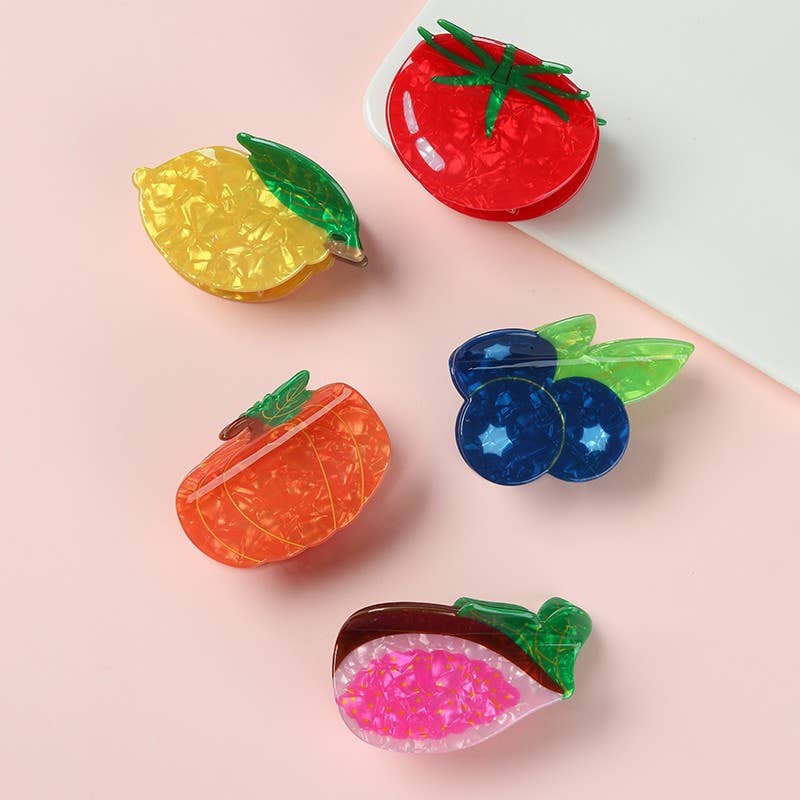 fruit hair clips 