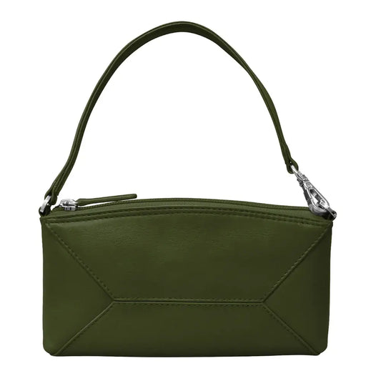 pesto green wristlet 