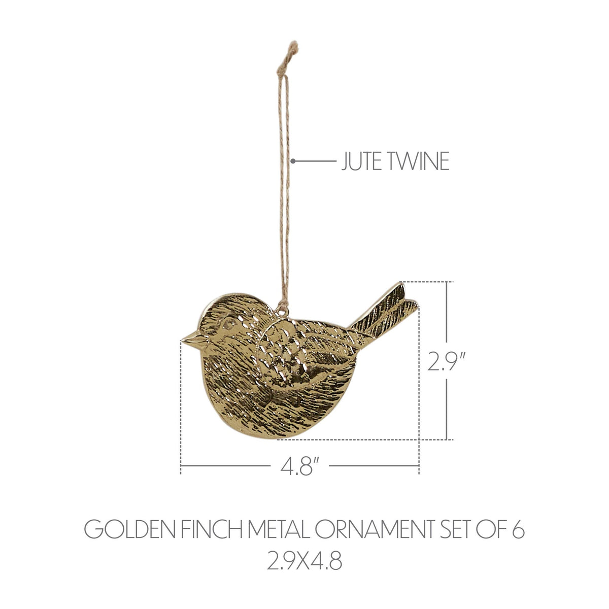 Golden Finch Metal Ornament