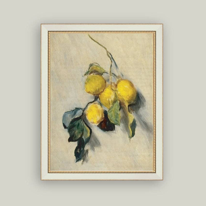Framed print with lemons