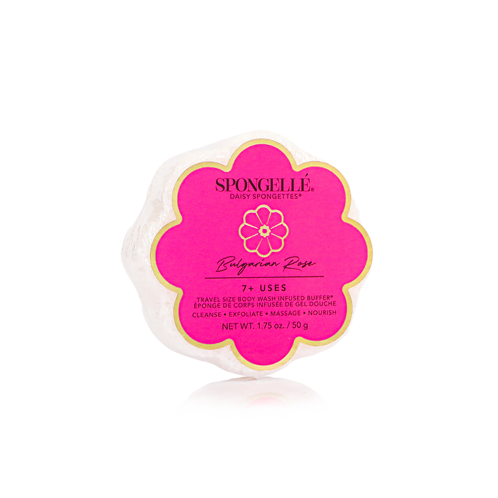 Bulgarian Rose Daisy Spongette  | Soap Sponge | Soap Buffer